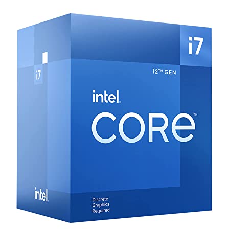 Intel Core i7 12700F 12 Gen Generation Desktop PC Processor CPU with 25MB Cache and up to 4.90 GHz Clock Speed 3 Years Warranty with Fan LGA 1700 4K (Graphic Card Required)