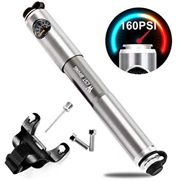 ICOCOPRO Mini Bike Pump With Digital Gauge-Reliable Hand Air Pump-Compatible Schrader Presta Bicycle Tire Pump-Lightweight & Powerful