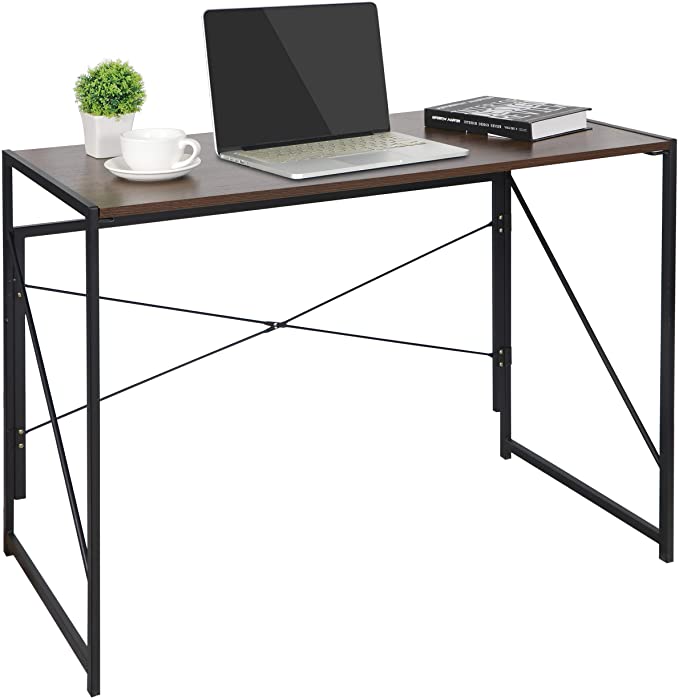 ZENY Computer PC Desk Gaming Desk Modern Simple Study Writing Desk Folding Laptop Table Home Office Desk Table Workstation (39.4'' L x 19.7''W x 29.5''H)