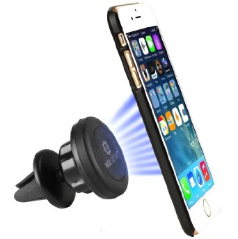 Car mount, WizGear Universal Air Vent Magnetic Car Mount Holder, for Cell Phones and Mini Tablets with Fast Swift-Snap (TM) Technology, Magnetic Cell Phone Mount with a Swivel Head (Short Swivel Head)