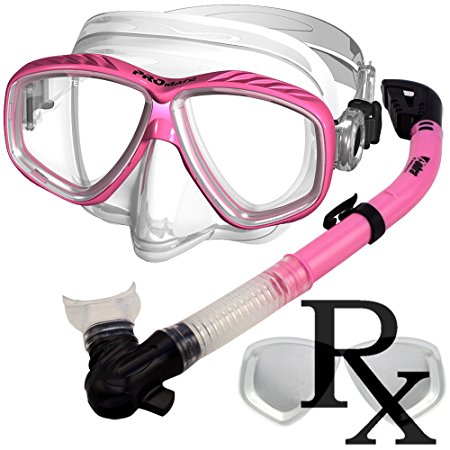 Prescription Purge Mask Dry Snorkel Snorkeling Scuba Diving Combo Set /SCS0005