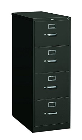 HON 4-Drawer Filing Cabinet - 310 Series Full-Suspension Legal File Cabinet, 26-1/2-Inch Drawers, Charcoal (H314C)