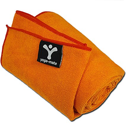 Yoga Mate Perfect Yoga Towel - Super Soft, Sweat Absorbent, Non-Slip Bikram Hot Yoga Towels | Perfect Size For Mat - Ideal For Hot Yoga, Pilates, Sports, And More! 100% Satisfaction Guarantee!