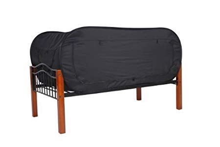 Privacy Pop Bed Tent (Twin Bunk) - BLACK
