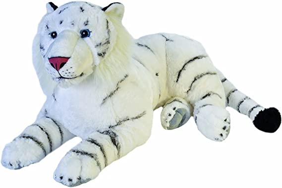 WILD REPUBLIC Jumbo White Tiger Plush, Giant Stuffed Animal, Plush Toy, Gifts for Kids, 30" (19548)