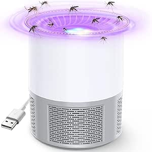 Fly trap Mosquito Killer Lamp USB Flies Killer Electric Bug Zapper Quiet UV Mosquitoes Killer Lamp Portable Fruit Fly Trap for Indoor Outdoor Home Kitchen Garden Camping bubbacare