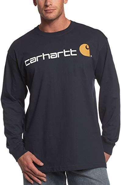 Carhartt Men's Signature Logo Midweight Jersey Long Sleeve T-Shirt