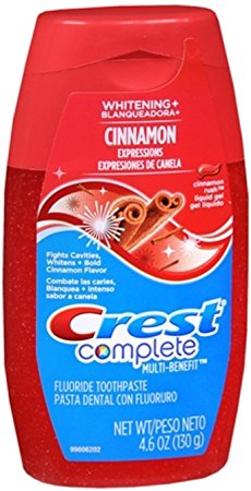 Crest Whitening Expressions Toothpaste Liquid Gel Cinnamon Rush 4.60 oz (Pack of 2)