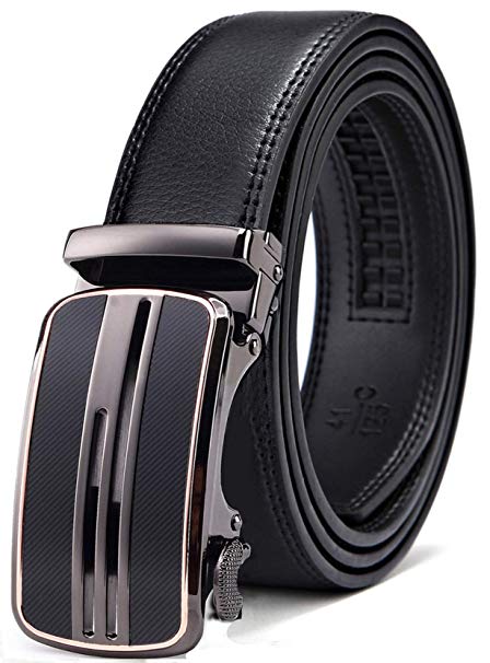 Bulliant Men Belt-Leather Ratchet Belt for Men Dress In Gift Box, Size Adjustable byTrim to Fit