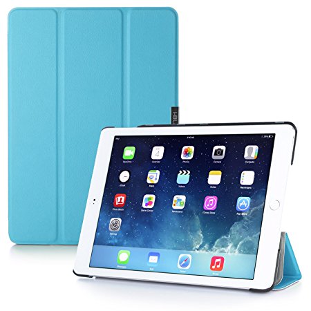 iPad Air 2 Case, i-Blason Apple iPad Air 2 Case [2nd Generation 2014 Release] i-Folio Slim Hard Shell Stand Case Cover [Life Time Warranty] for iPad Air 2 (iPad Air 2,  Blue)