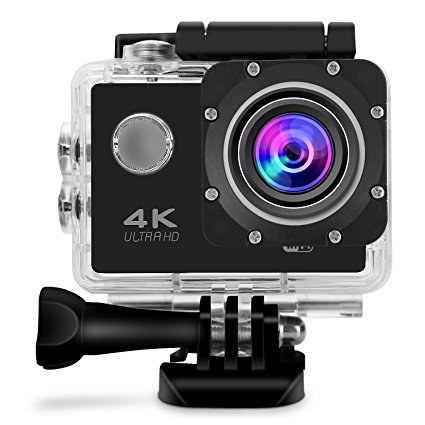GBB WiFi Sport Action Camera 4K HD 12MP Waterproof Action Cam 2 Inch LCD Screen 170 Ultra Wide Angle 2 Rechargeable Batteries with Full Accessories Kits