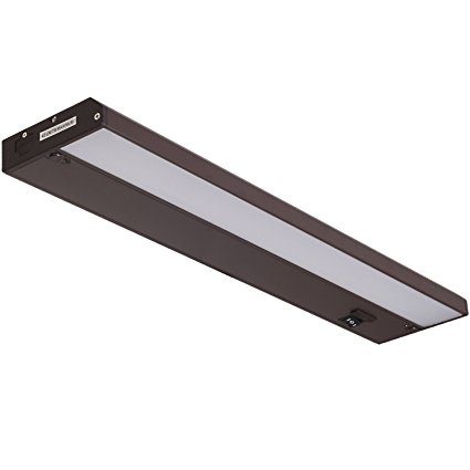 GetInLight 3 Color Levels Dimmable LED Under Cabinet Lighting with ETL Listed, Warm White (2700K), Soft White (3000K), Bright White (4000K), Bronze Finished, 18 Inch, IN-0210-2-BZ