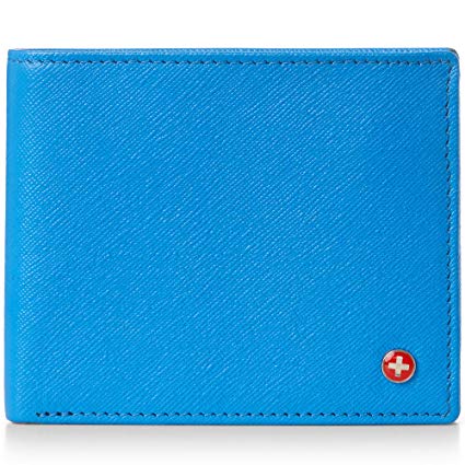 Alpine Swiss RFID Mens Wallet Deluxe Capacity Divided Bill Sections Choice of Coin Bifold Trifold