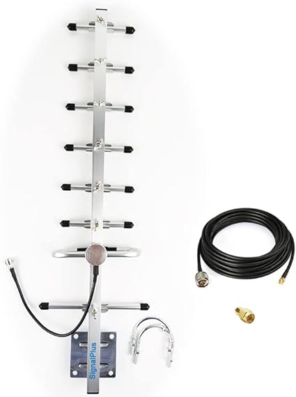 SIGNALPLUS Outdoor Yagi Directional 915mhz 10 dbi Helium Antenna for Lora Miner Bobcat RAK Nebra Sensecap Low Loss Cable RG58 30ft