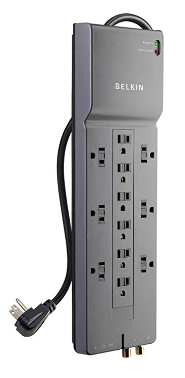 Belkin BE112230-08 12-Outlet Power Strip Surge Protector