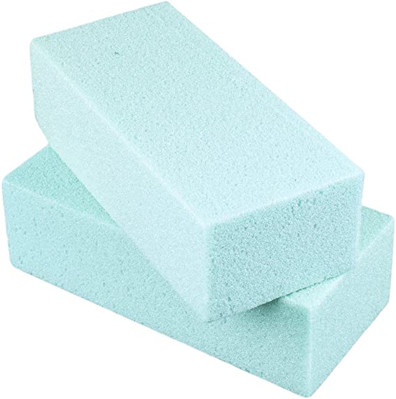 Standard Floral Dry Polystyrene Blocks Bricks Green Arts & Crafts Base Lightweight Heavy Duty for Artificial Floral Dried Arrangements Decorations (2 Pack, 7.75" x 3.5") by Super Z Outlet
