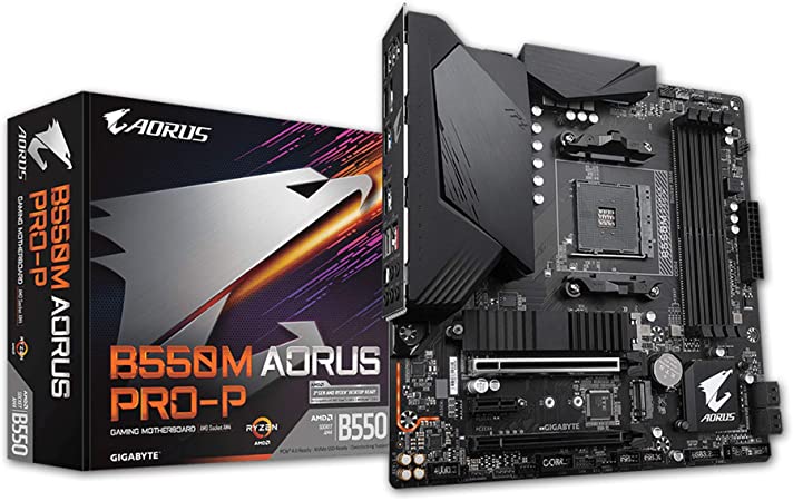 Gigabyte B550M AORUS PRO-P Micro ATX Motherboard for AMD AM4 CPUs