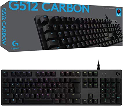 Logitech G512 Carbon RGB Mechanical Gaming Keyboard - GX Red Linear