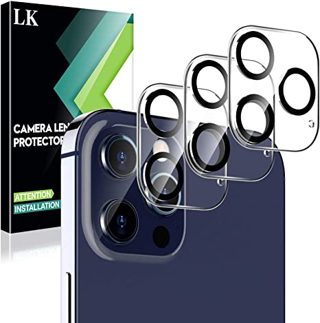 LK [3 Pack] Camera Lens Screen Protector for iPhone 12 Pro 6.1 inch Tempered Glass, Ultra Thin High Definition Anti-Scratch Camera Lens Protector