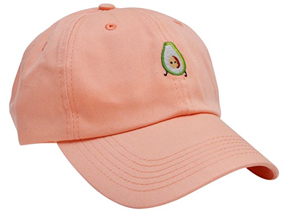 AVOCADO Cotton Embroidery Adjustable Baseball Cap Baseball Hat Dad Hat from Skyed Apparel (Multiple Colors)