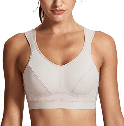 SYROKAN Women's High Impact Support Wirefree Bounce Control Plus Size Workout Sports Bras