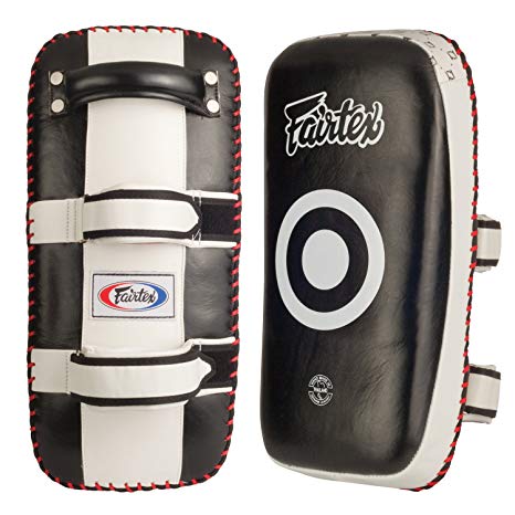 Fairtex Muay Thai MMA Kickboxing Training Curved Standard Kick Pads (Pair)