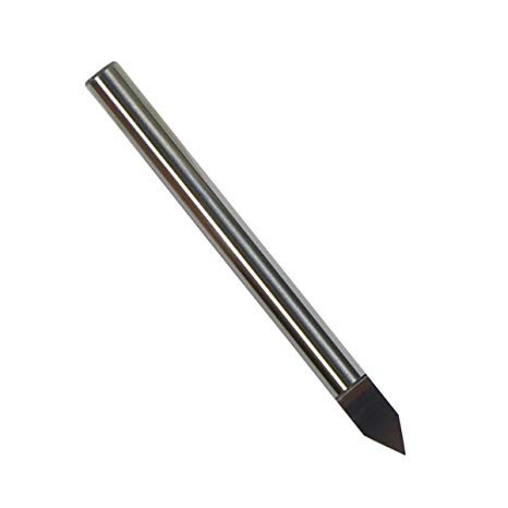 60 Degree Engraving Bit, EnPoint Tungsten Carbide Sign Making Metalworking CNC Engraving Tool Bit 3.175mm 1/8" Shank 0.1mm Tip Width Wood Engraving Router Bits for PCB MDF Acrylic Brass Aluminum