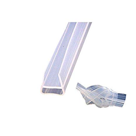 HUAHA Frameless Flexible Shower Door Seal Sweep for 3/8" Glass,10 Ft (U)