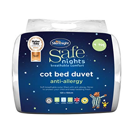 Silentnight Safe Nights Anti-Allergy Cot Bed Nursery Duvet - 4 Tog