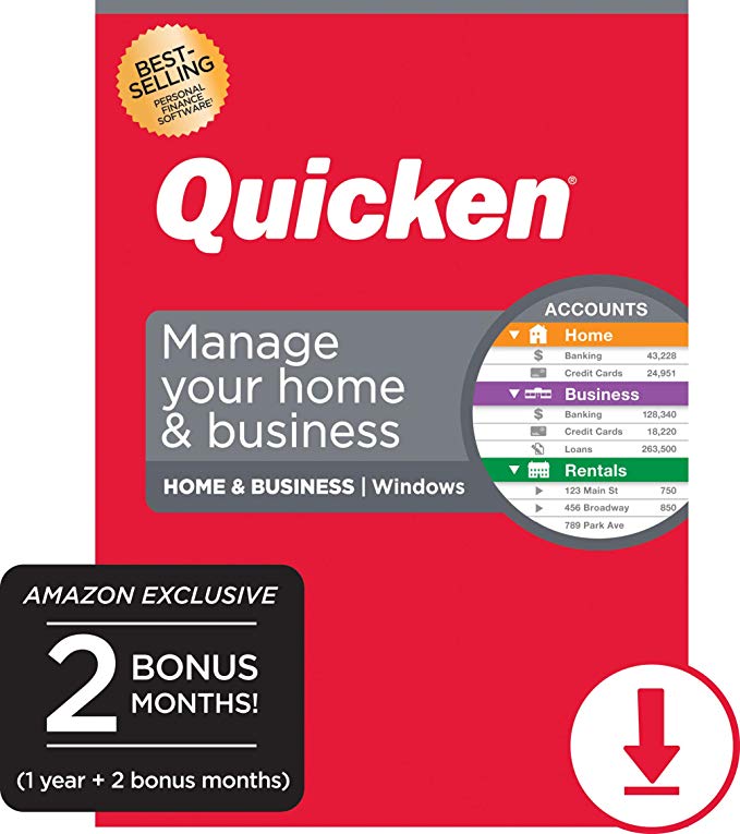 Quicken Home & Business Personal Finance - 14-Month Subscription [Amazon Exclusive] [PC Online code]