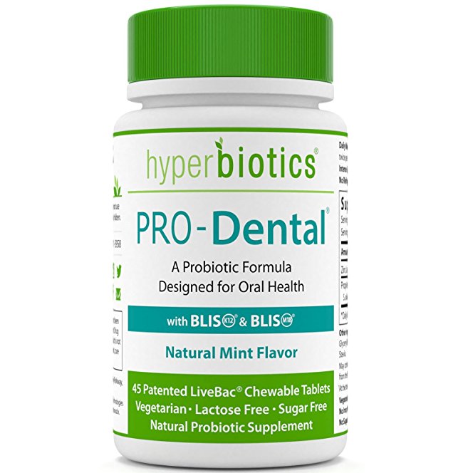 PRO-Dental, Natural Mint Flavor, 45 Chewable Tablets - Hyperbiotics