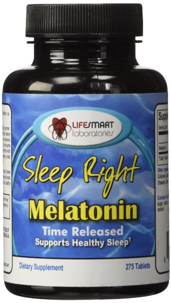 Sleep Right Melatonin 5 mg 275 pills Time Released