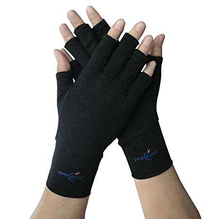 Compression Gloves for Arthritis, Open Finger Hand Warm Gloves Relieve Arthritis Symptoms, Rheumatoid, Raynauds Disease & Carpal Tunnel for Daily Typing & Working - Medium