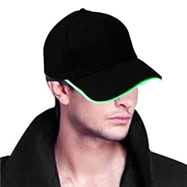 Light Up Hat, Hip Hop Cap LED Glow Baseball Hat for Music Festival Party Sports