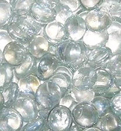 230 (approx 1kg) Clear Glass Pebbles/Nuggets 17-20mm