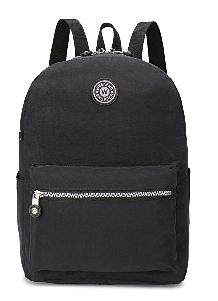 Weekend Shopper Mini Lightweight Waterproof Small Backpack Casual Daypack School Bag Black