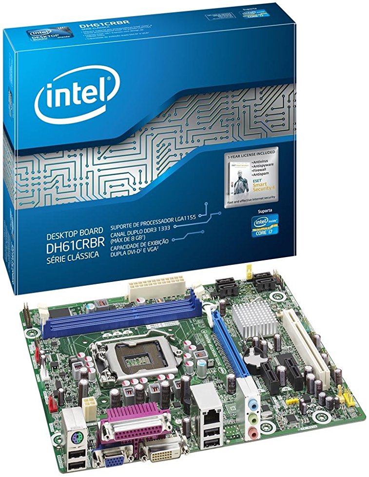 Boxed Intel H61 Micro ATX DDR3 1333 Motherboard (BOXDH61CRB3)