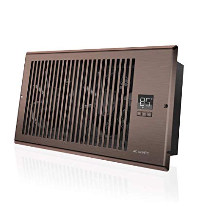 AC Infinity AIRTAP T6, Quiet Register Booster Fan with Thermostat Control. Heating Cooling AC Vent. Fits 6” x 12” Register Holes.