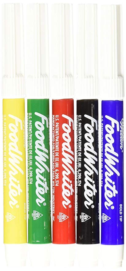 Wilton FoodWriter Color Bold Tip Edible Markers, 5-Piece