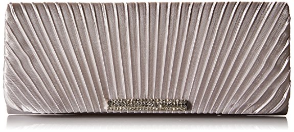 Scarleton Satin Flap Clutch With Crystals H3017