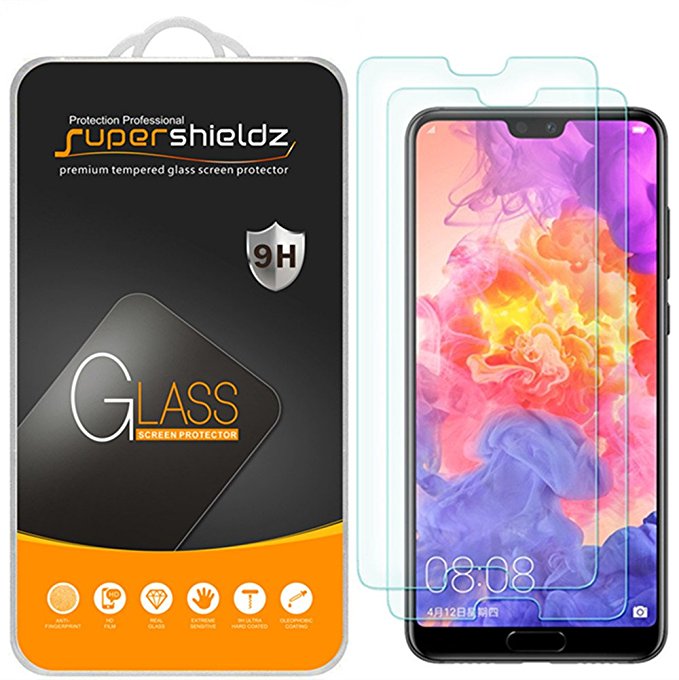 [2-Pack] Supershieldz for Huawei "P20 Pro" Tempered Glass Screen Protector, Anti-Scratch, Bubble Free, Lifetime Replacement Warranty