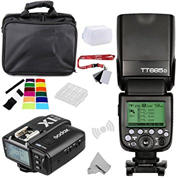 Fomito Godox TT685O TTL 2.4GHz Wireless Master /External AutoFlash Speedlite &X1T-O Transmitter Trigger HSS for Olympus / Panasonic Cameras