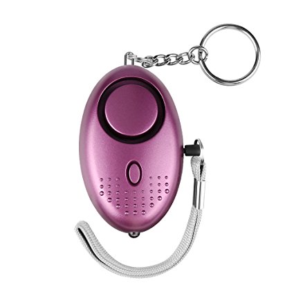 Personal Alarm, Cordking High-DB Safe Sound Key Chain Alarm, Self-Defense Emergency Security Siren with Safety Mini LED Flashlight Suitable for Kids, Women, Travel and Valentine's Day Gift ( Purple)