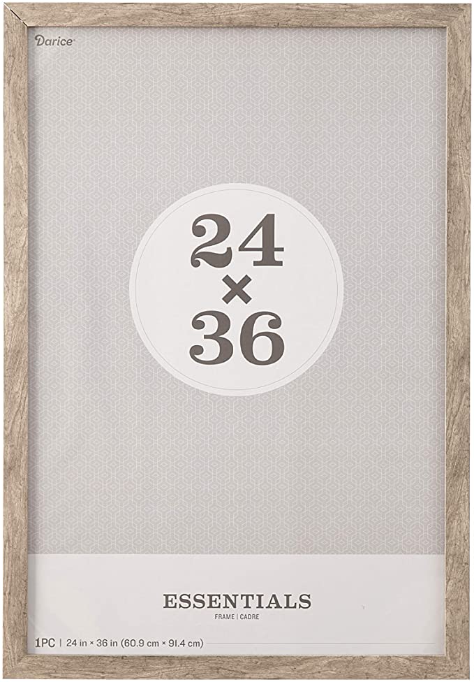 Darice Wall Frame: Grey, 24 x 36 Inches