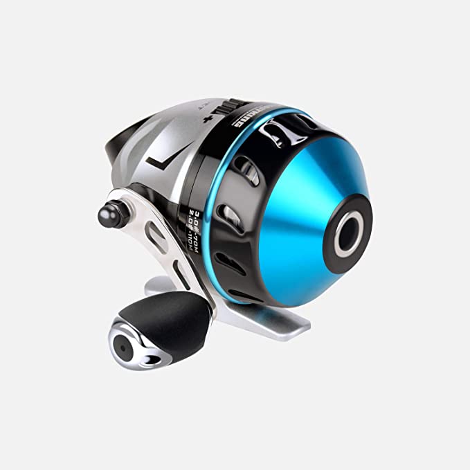 KastKing Cadet Spincast Fishing Reel, Trouble-Free Push-Button Bait Casting Design, Dual Stainless-Steel Pickups, Low-Profile Design, Pre-Spooled with Monofilament Line