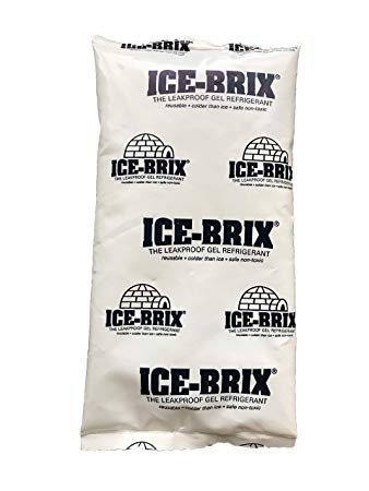 Ice-Brix Reusable Leakproof NonToxic Ice Pack 3oz Gel 5" x 2 3/4" x 3/4" (Qty6)