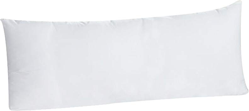 100% Genuine Luxury Egyptian Cotton 400 Thread Count Percale Body Pillowcase fits 20 x 54 Inch Body Pillow, Envelope Closure (Qty. 1 White)