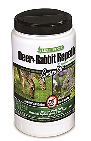 Liquid Fence HG-80266 Deer and Rabbit Repellent Granules, 2-Pound