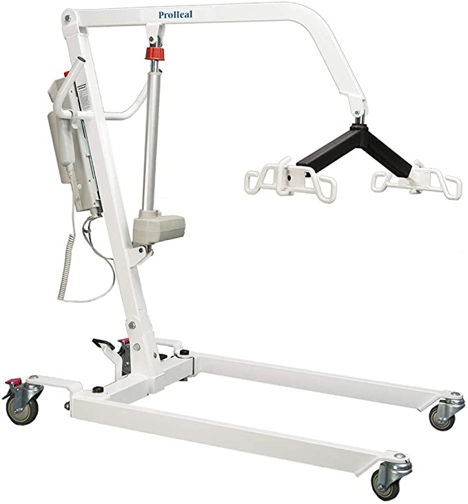 ProHeal Patient Lift - Safe and Easy Bariatric Full Body Patient Transfer Lifter for Home Use and Facilities - Floor, Low Bed and Chair Lifting, 600 LBS Weight Capacity, 6 Point Spreader Bar