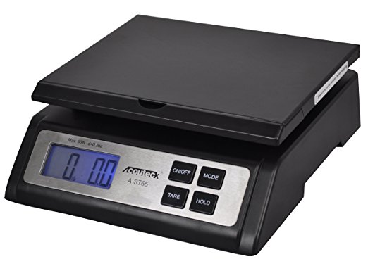 Accuteck Heavy Duty Postal Shipping Scale with Extra Large Display, Batteries and AC Adapter (A-ST65LB)